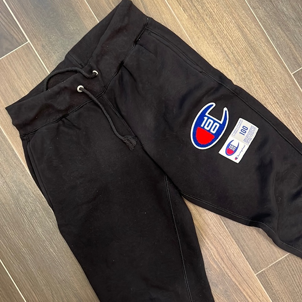 Black champion 100th anniversary sweatpants